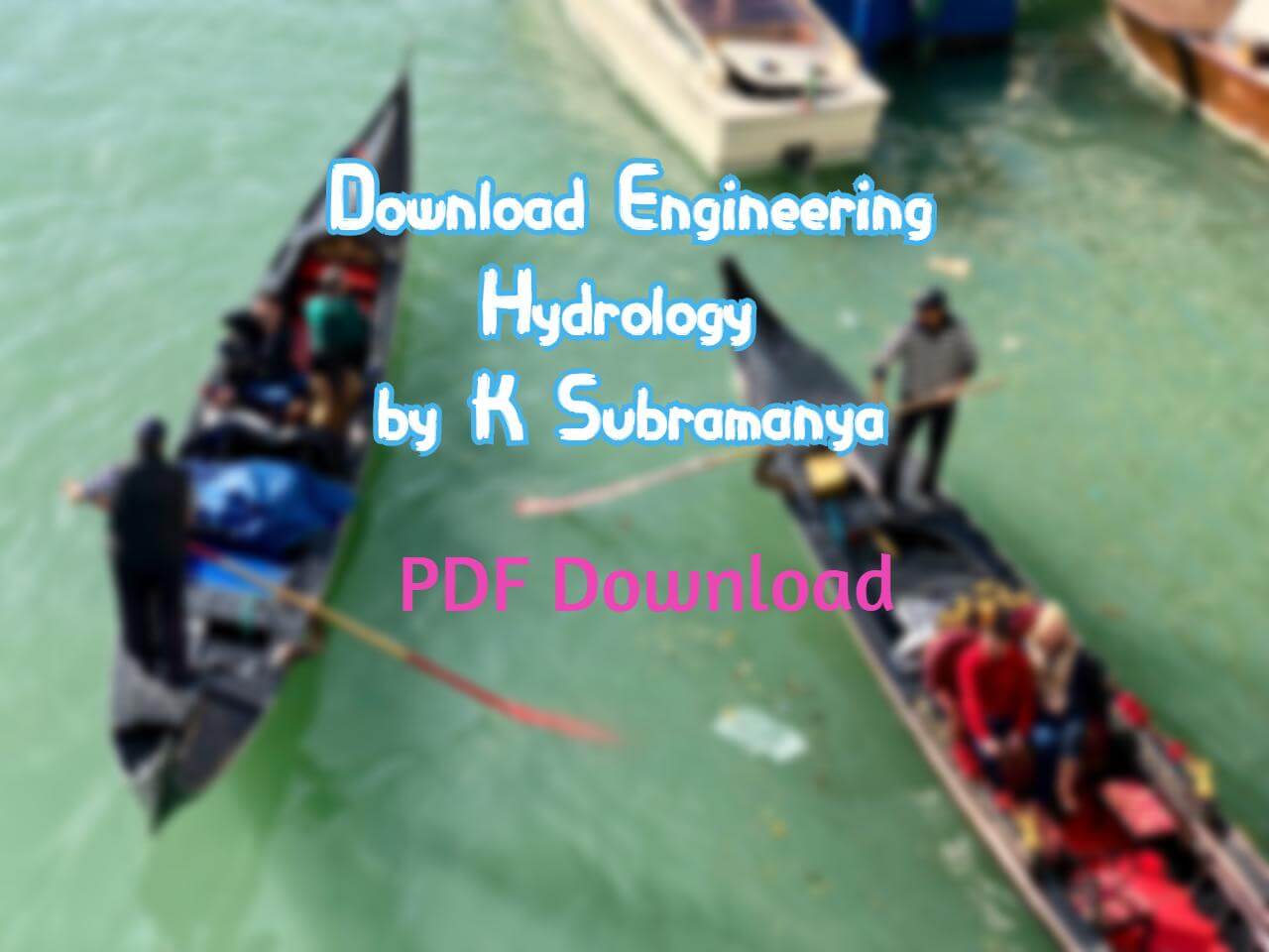 k subramanya engineering hydrology pdf