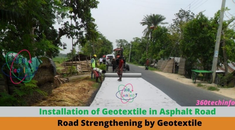 Installation of Geotextile in Asphalt Road